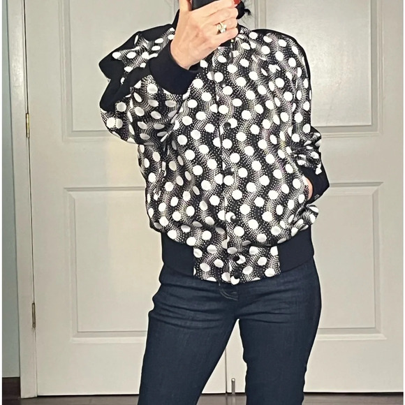 Kenzo Paris polka dot black bomber jacket size S - Picture 1 of 15